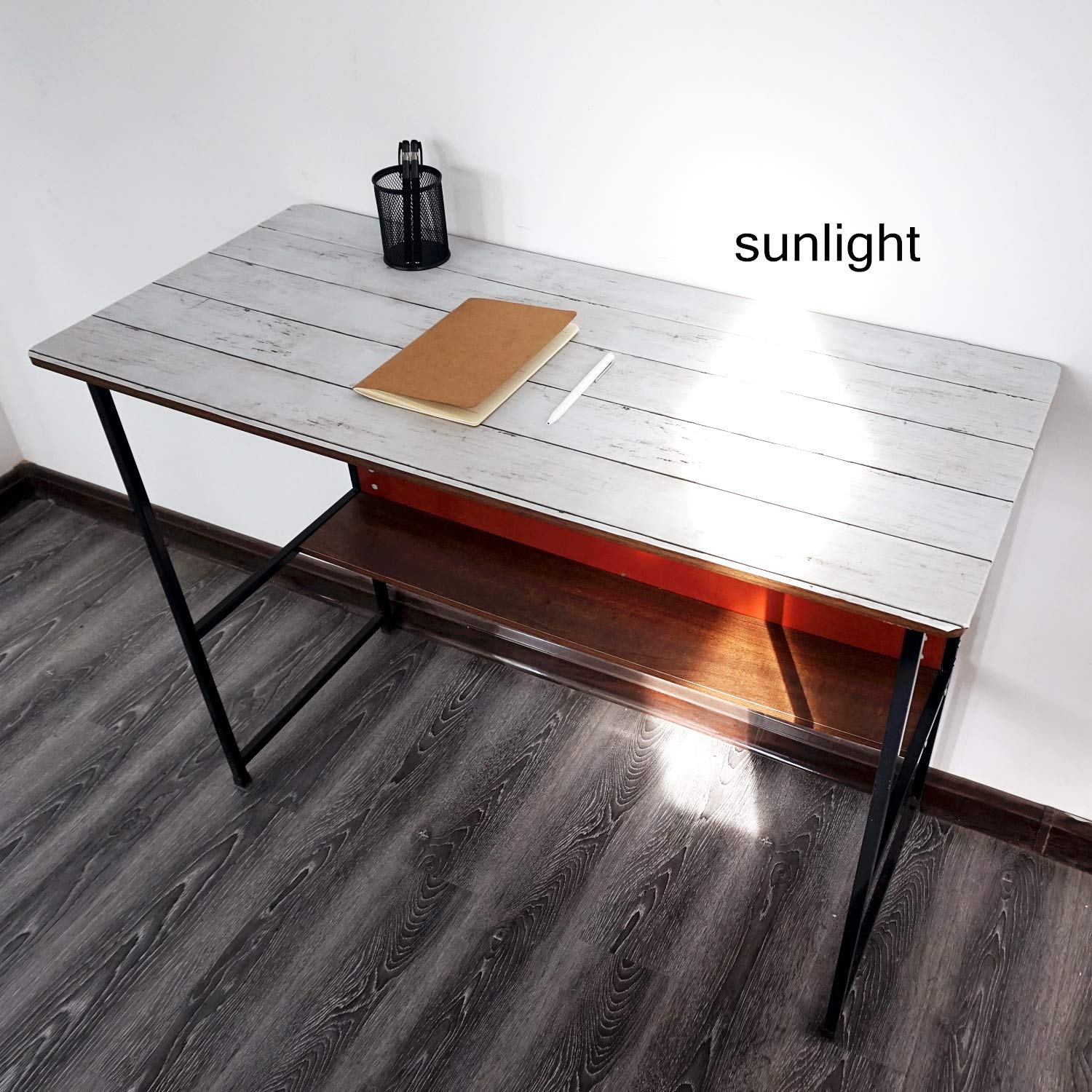 CiCiwind Beyaz Ahşap Yapışkanlı Duvar Kağıdı 197"x17.7" Beyaz Ahşap Duvar Kağıdı Beyaz Ahşap Çıkarılabilir Vintage Ahşap Plank Duvar Kağıdı Kendinden Yapışkanlı Dekoratif Duvar Kapatma