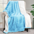 Utopia Bedding Sherpa Blanket Queen Size (Plum, 90x90 Inches) - Soft Lightweight Plush Fleece Reversible Blanket for Bed, Sofa, Couch, Camping and Travel