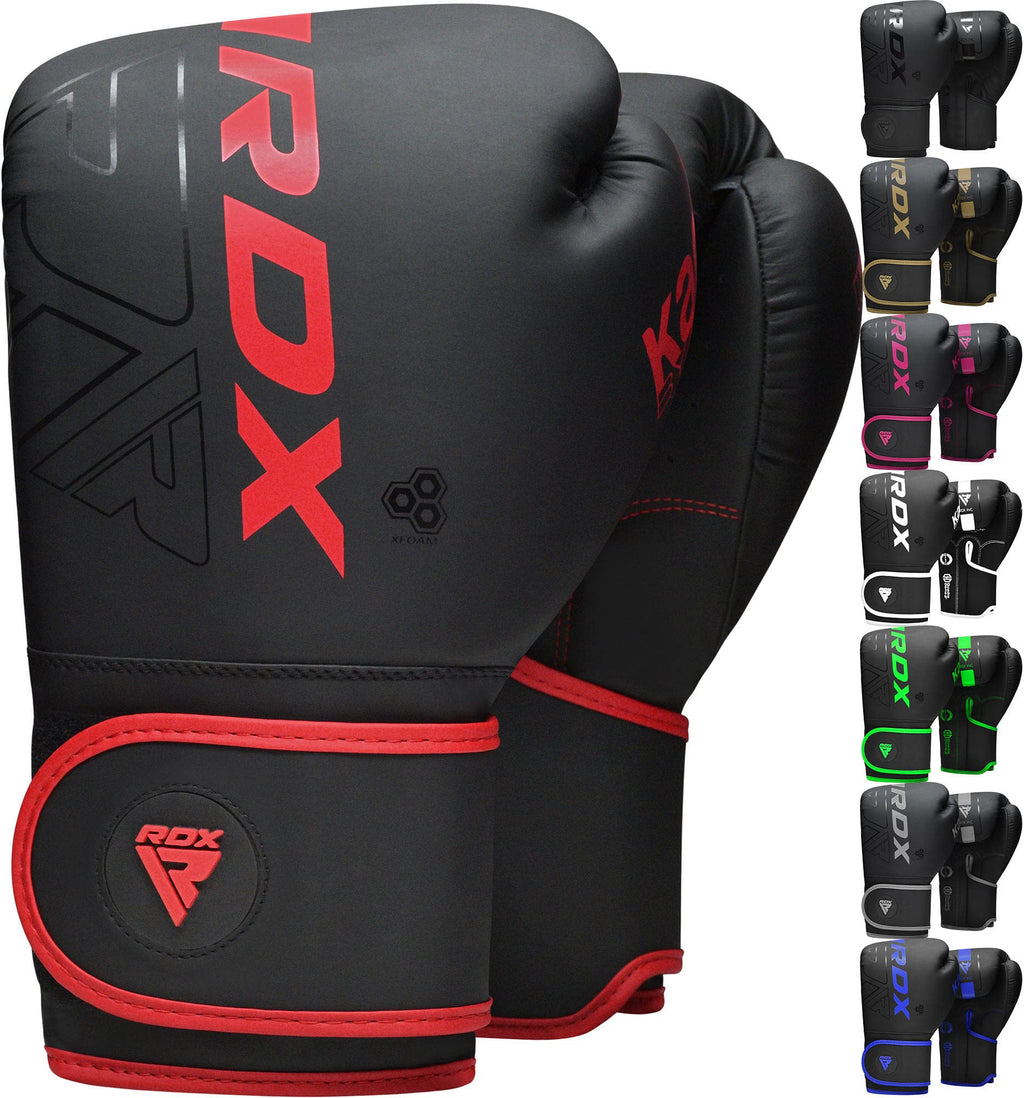RDX Kids Boxing Gloves Sparring and Muay Thai Maya Hide Leather, Kara Patent Pending Junior Training Mitt for Kickboxing, Punching Bag, Focus Pads, MMA, Thai Pad, Double End Ball Punching Gloves