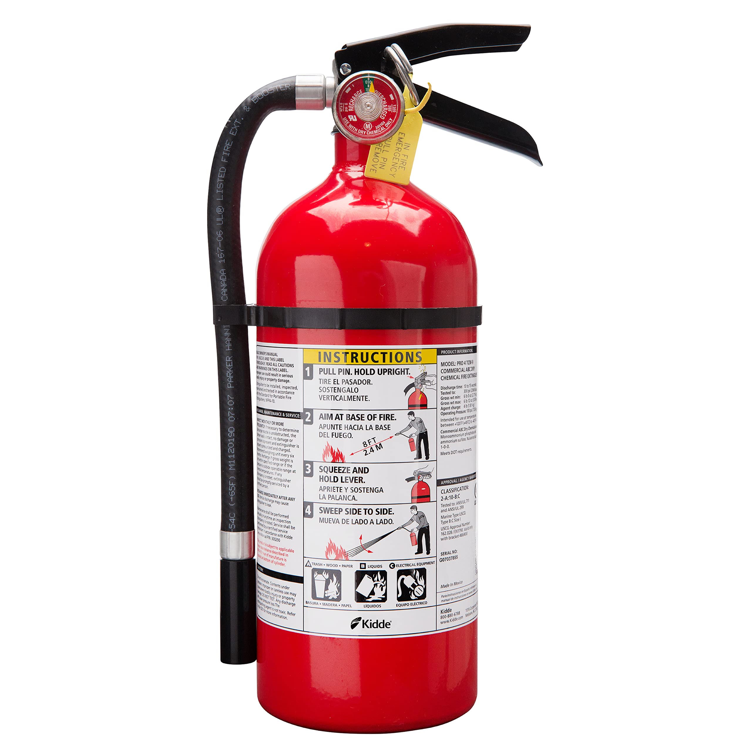 Kidde Commercial-Grade Fire Extinguisher for Office, Schools, Rechargeable, 2A10BC, 2 Pack