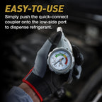 InterDynamics Car Air Conditiioner Gauge and Hose by InterDynamics, A/C Pro Air Conditioner Recharge Gauge and Dispenser for Cars, Trucks, 24 In Hose