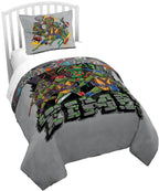 Jay Franco Kids Duvet Cover Set – 3 Piece Super Soft Bedding with Sham Pillowcase, Cover ONLY Comforter Not Included, Blue - Minecraft, Full