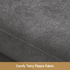 85" Sleeper Sofa, 2 in 1 Pull Out Couch Bed with Storage Chaise, Convertible L Shaped Sectional Sofa Couch with Pullout Bed & 2 Pillows, Cmofy Boucle Fabric, Grey Couches for Living Room