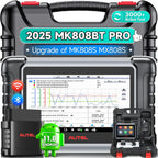 Autel Scanner MaxiCOM MK808BT PRO, 2025 2.0 Full Bidirectional Diagnostic Tool as MK900 MX900 MK900BT, Pro Ver. of MK808S MX808S, 3000+ Test, 28+ Service, All System, Brake Bleed, Injector Coding, FCA