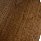 2-Tier Round Coffee Table Wood Nesting Side Table (Walnut, 28x28x18)