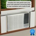 Surround Insulation Side Panels White for Window AC Unit Indoor Air Conditioner Cover for Winter and Summer