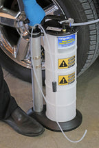 Mityvac 7201 2.3 Gallon Fluid Evacuator Extractor and Dispensing Pump, Push Button, Manual Operation, Chemical-Resistant Polyethylene, Automatic Overflow Prevention, Quick-Drain Spout, Large Base