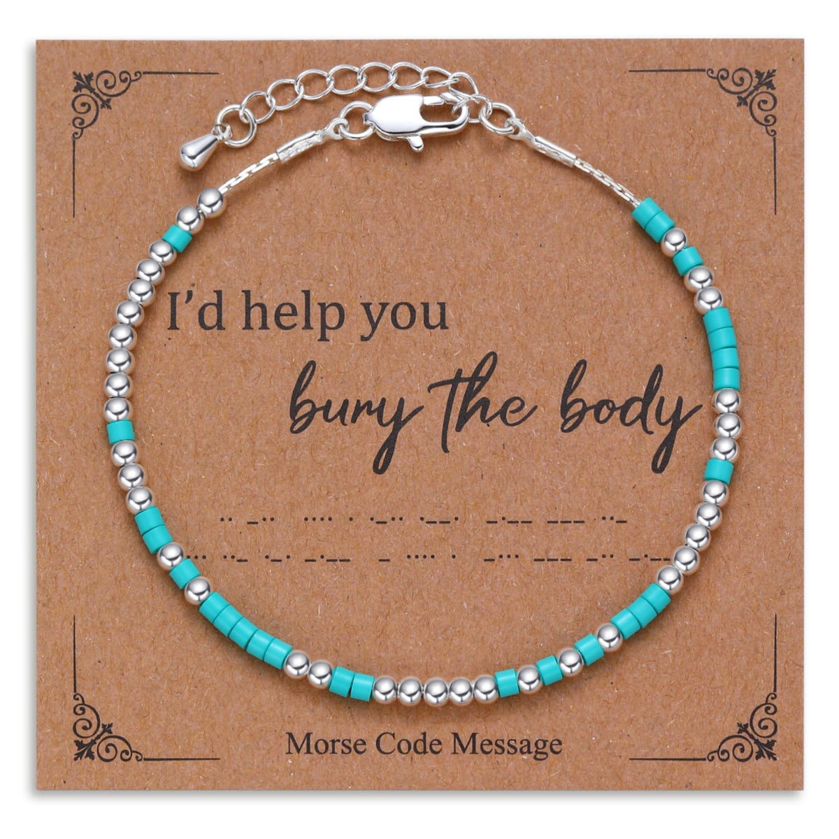 GINAZL Morse-Code-Armbänder für Frauen, ich würde dir helfen, die Leiche zu vergraben Freundschafts-Paararmband Geburtstagsgeschenke für Frauen