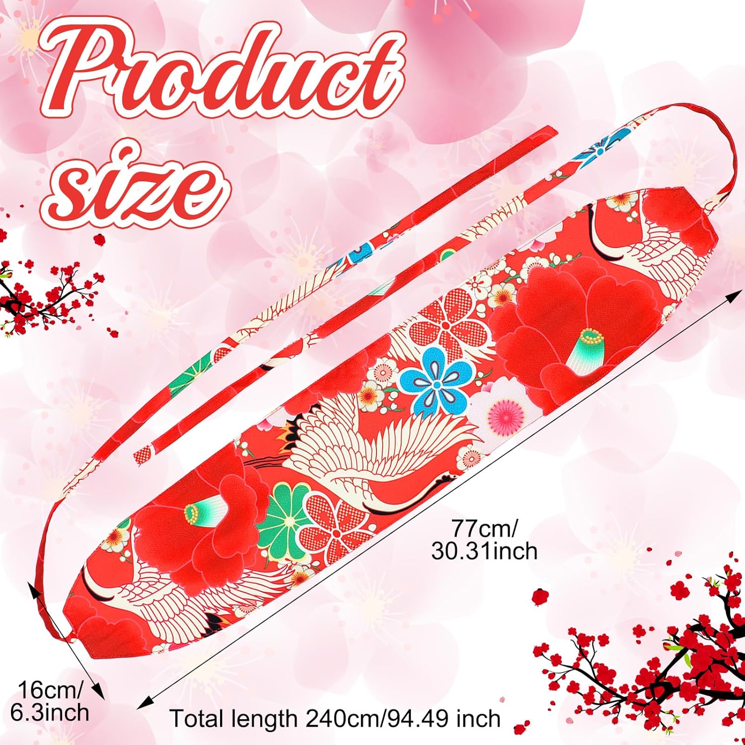 Handepo 3 Pcs Women's Japanese Kimono Robe Obi Belt Kimono Robe Wide Waistband for Japanese Style Robe Accessories