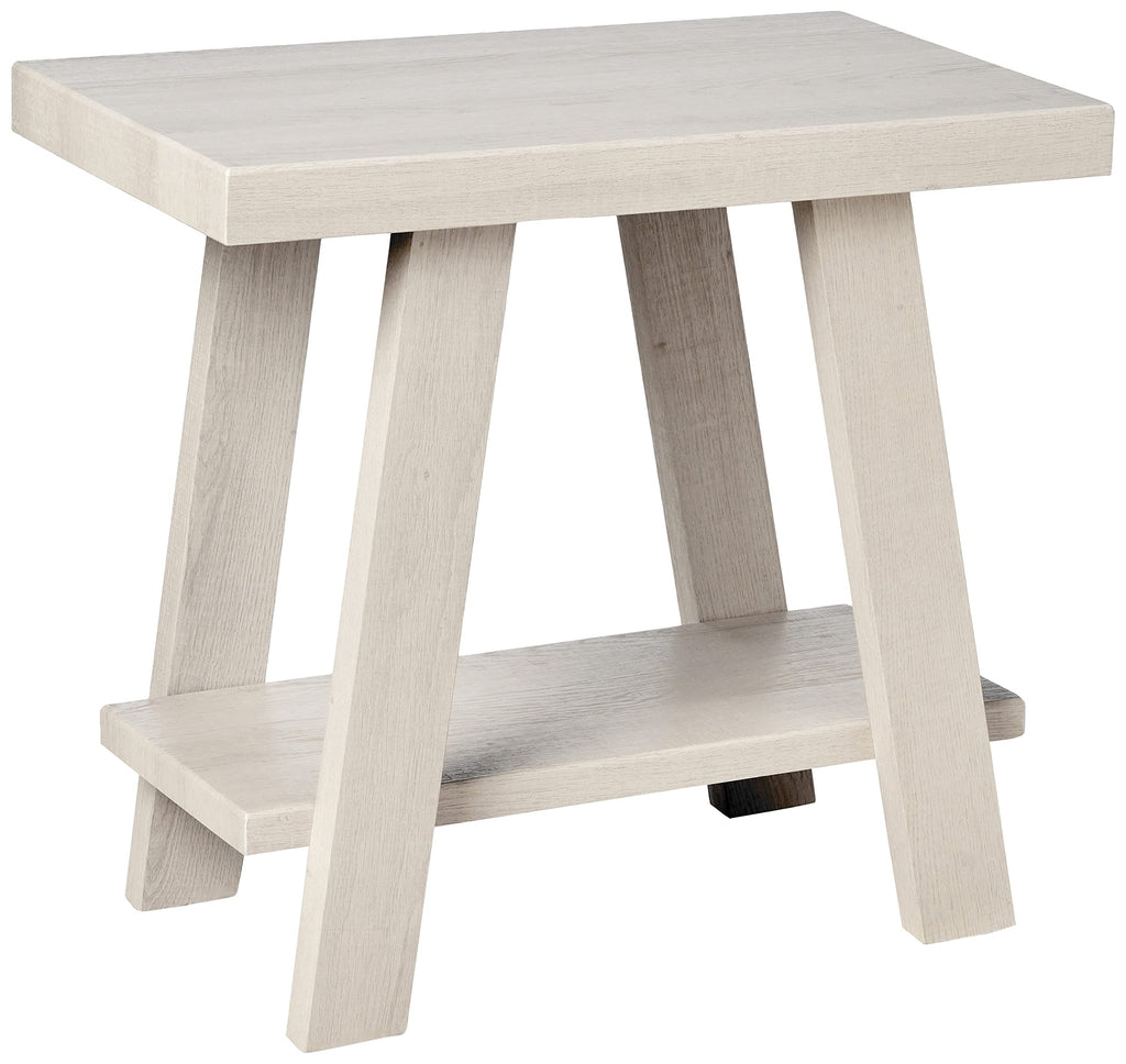Roundhill Furniture Athens Contemporary Wood Shelf Side Table, Charcoal