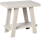 Roundhill Furniture Athens Contemporary Wood Shelf Side Table, Charcoal