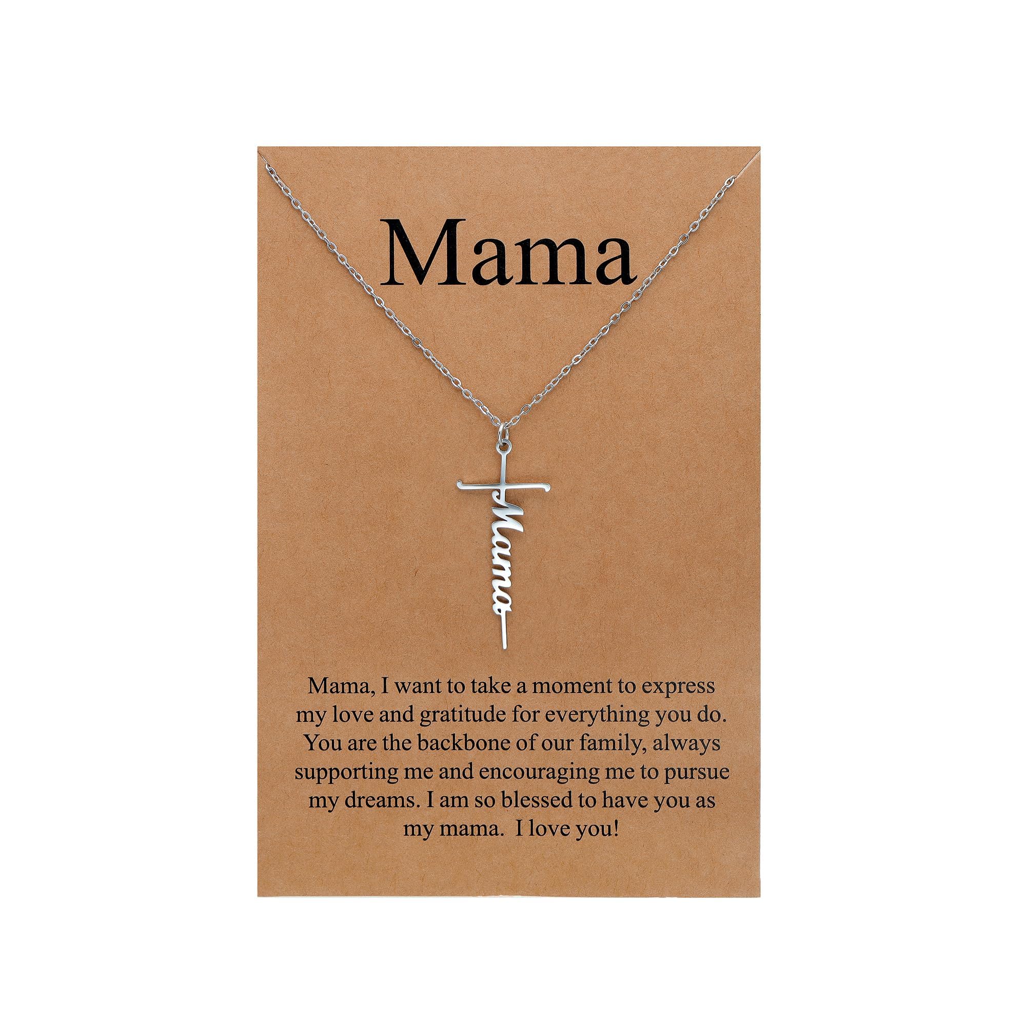 Lcherry Faith Cross Pendant Necklace for Women Religious Christian Jewelry Mother's Day Gifts for Women