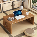 Folding Coffee Table Bamboo Japanese Floor Table Foldable No Assembly, Low Solid Wood Tatami Table Portable Japanese Style Coffee Table Low Tea Table for Sitting on The Floor Easy Storage ﻿