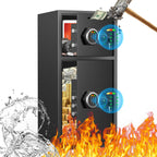 karbeen 6.5 Cu ft 大型耐火防水金庫、ミュート機能とLEDライト付きマネーセーフ、デジタルキーパッドホームセーフ、預入スロット＆二重警報システム付き、貴重品用セキュリティボックス