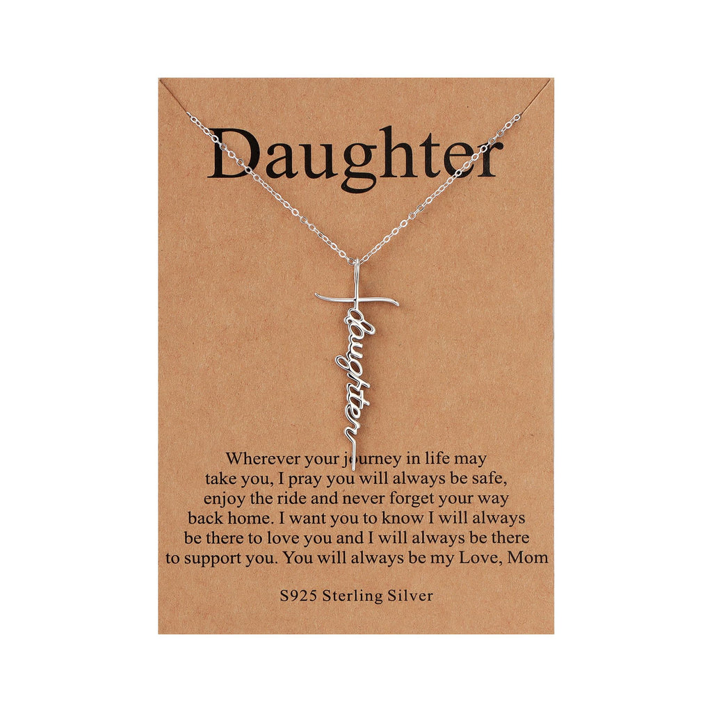 Lcherry Faith Cross Pendant Necklace for Women Religious Christian Jewelry Mother's Day Gifts for Women
