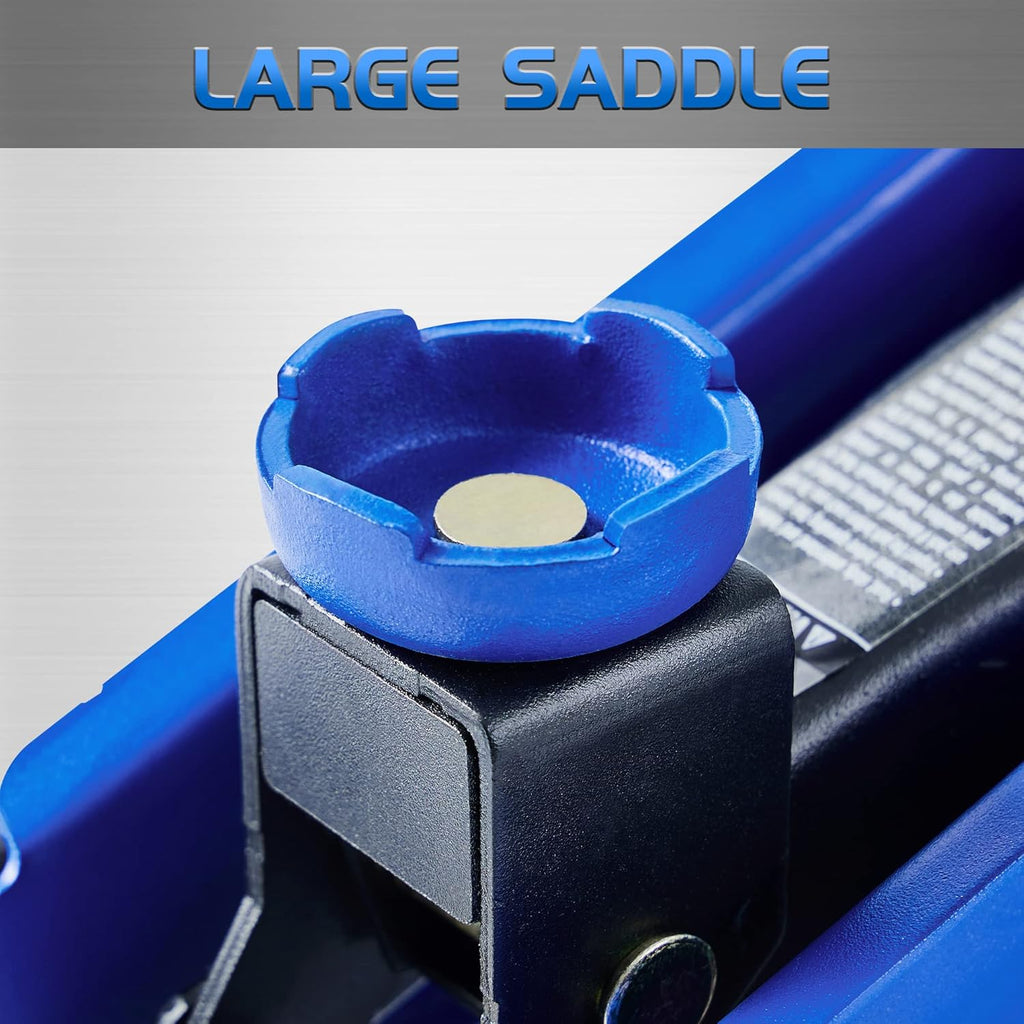 Tonda Floor Jack, Hydraulic Portable Car Jack, 2 Ton (3,800 lb) Capacity, Blue