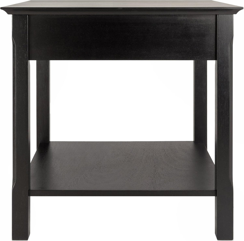 Winsome Wood Timber Occasional Table, Black, 21.97 x 21.97 x 22.05 inches