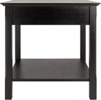Winsome Wood Timber Occasional Table, Black, 21.97 x 21.97 x 22.05 inches