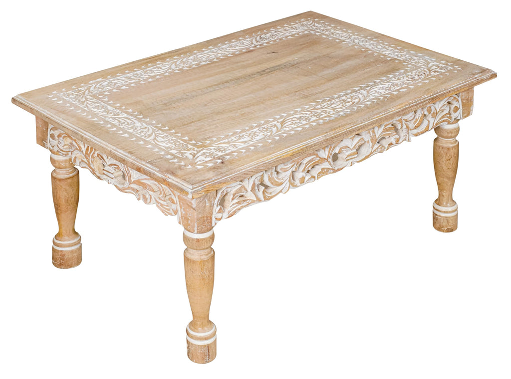 Rectangular Wooden Coffee Table, Modern Wooden Coffee Table, Center Tables, Entryway Table, Living Room Table for Magazines, Books, and Plants - 36x18 Inch Burnt