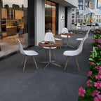 Round Office Table Conference Table Small Dining Table Coffee Meeting Table for Office Boardroom Kitchen Living Room Waterproof Desktop Easy Assembly 31.5 inch