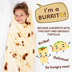 Zulay Giant Double Sided Tortilla Blanket with Tinfoil Packaging - Novelty Blanket for Adults & Kids - Soft Flannel Round Tortilla Blanket for Indoors, Outdoors, Travel, Home, 285 GSM - 60 Inches