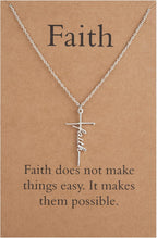 Lcherry Faith Cross Pendant Necklace for Women Religious Christian Jewelry Mother's Day Gifts for Women