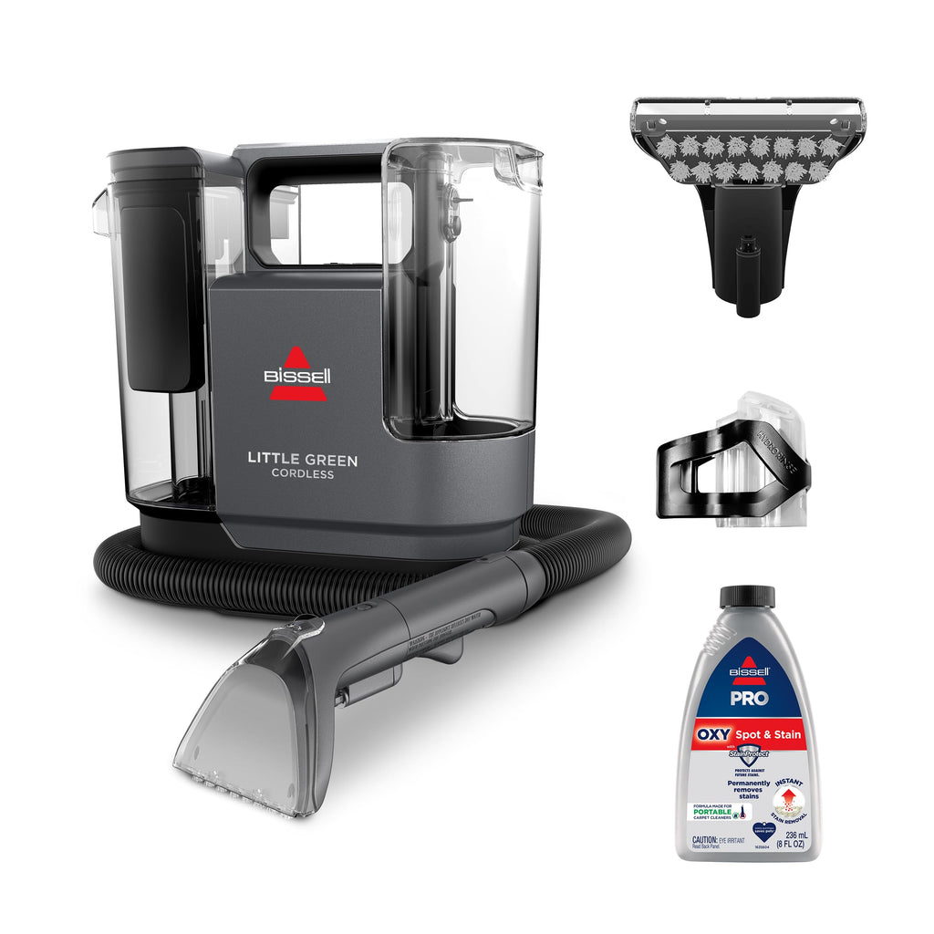 BISSELL Little Green Pet Deluxe Portable Carpet Cleaner and Car/Auto Detailer, 3353, Gray/Blue