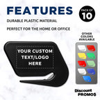 Custom Translucent Plastic Letter Openers Set of 10, Personalized Bulk Pack - Perfect for Home or Office - Black