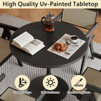 24 Inch Black Small Tulip Table, Round Dining Table for 2 Person with Pedestal for Kitchen, Circle Bistro Table, Mid Century Modern Cafe Tables for Small Spaces in Living Room, Office, Coffee,Pub, Bar