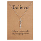 Lcherry Faith Cross Pendant Necklace for Women Religious Christian Jewelry Mother's Day Gifts for Women