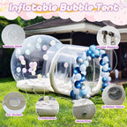 14,5FT aufblasbares Bubble House Doppel-Jumper-Dom für Kinder, PVC aufblasbares Doppel-Lagen-Bubble-Hauszelt mit Tunnel, Bubble-Ballonhaus mit Gebläse, Luftpumpe für Party