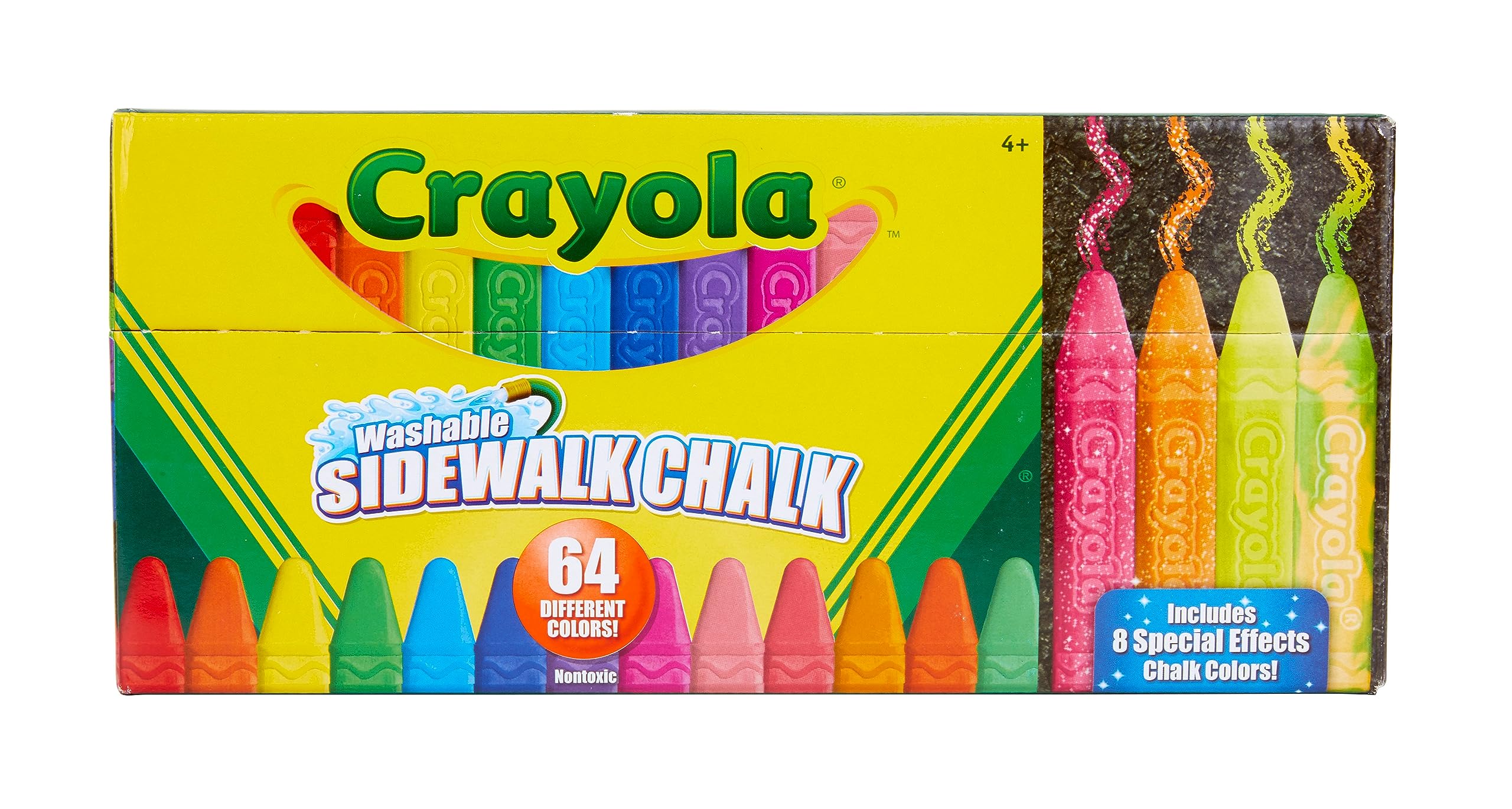 Crayola Washable Sidewalk Chalk for Kids, Long Lasting Super Chalk Set, Outdoor Chalk, 10 Assorted Colors