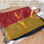 Elektrisch verwarmd deken 72" x 84" volledige maat flanellen stof met 4 verwarmingsniveaus & 10 uur automatische uitschakeling, ademend warm en wasbaar voor zacht en bed - lichtgrijs
