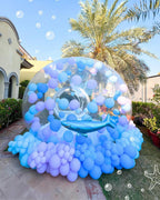 Bubble House aufblasbares PVC-Bubble-Zelt, kommerzielles 10FT Bubble mit UL-Gebläse & Pumpe für Kinder/Erwachsene, Party, Geschlechtsenthüllung, 10FT Durchmesser Bubble, 6FT Tunnel