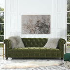 Jennifer Taylor Home Dalton 88" Tufted Chesterfield Sofa (Olive Green Performance Velvet)