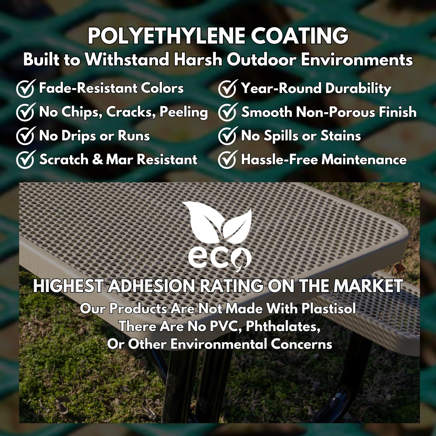 COATEDOUTDOORFURNITURE RDT-TXTBLK Heavy Duty 32 Gallon Round Trash Receptacle, Liner Included, Textured Black with Black Steel Dome Top, Made in America