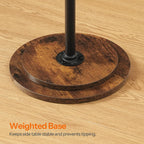 HOOBRO Small Coffee Table Set of 2, Round Coffee Side Table with Wooden Pedestal, Modern Accent End Tables for Living Room, Bedroom, Rustic Brown BF170BZ01