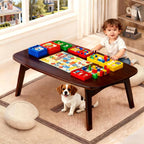 Japanese Floor Table Japanese Folding Coffee Table No Assembly Foldable Low Coffee Tables for Living Room Tatami Tea Bedroom for Sitting on The Floor - Portable & Easy Storage Compact Design