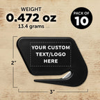 Custom Translucent Plastic Letter Openers Set of 10, Personalized Bulk Pack - Perfect for Home or Office - Black