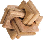 Wood Knot Entry Table Boho Shelf 6 Link Interlock Coffee Table for Living Room and Modern Farmhouse Hand Crafted Natural Mango Wood Console Table Decor (Natural)