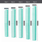 Vellen Hair Ultimate Cutting Comb for Men Women, Unbreakable PEI Material 430°F Heat Resistant Barber combs for Hairdressers , Combs fine teeth and extra wide tooth combs for Hair Stylist , 5-pack