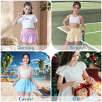 Flowy Shorts Girls Butterfly Shorts Girls Athletic Shorts Kids Butterfly Shorts Toddler Youth with Liner 2-in-1