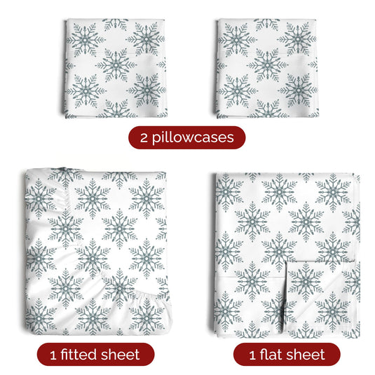 King Christmas Tree Sheet Set - Holiday Xmas Pattern Linen Set - Deep Pockets - Snug Fit - 4 Piece - Wrinkle Free - Comfy & Cooling Festive Winter Bedding - Easy To Care For - Kid Friendly