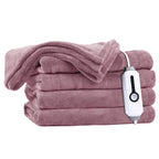 Couverture chauffante électrique DUODUO 72"x84" en polaire corail chaude avec 4 réglages de chaleur et arrêt automatique de 10 heures Protection contre la surchauffe - Gris 