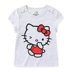 Hello Kitty Sanrio Girls 4 Pack Mix and Match 2 Short Sleeve T-Shirts, Short, and Flared Pants Set for Big Kids