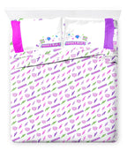 Jay Franco Kids Sheet Set with Fitted, Flat Sheets & Pillow Cover - Ultra-Soft Bedding with Pillowcase for Room Decor, Blue - Minecraft Creeper, 4 Piece Full