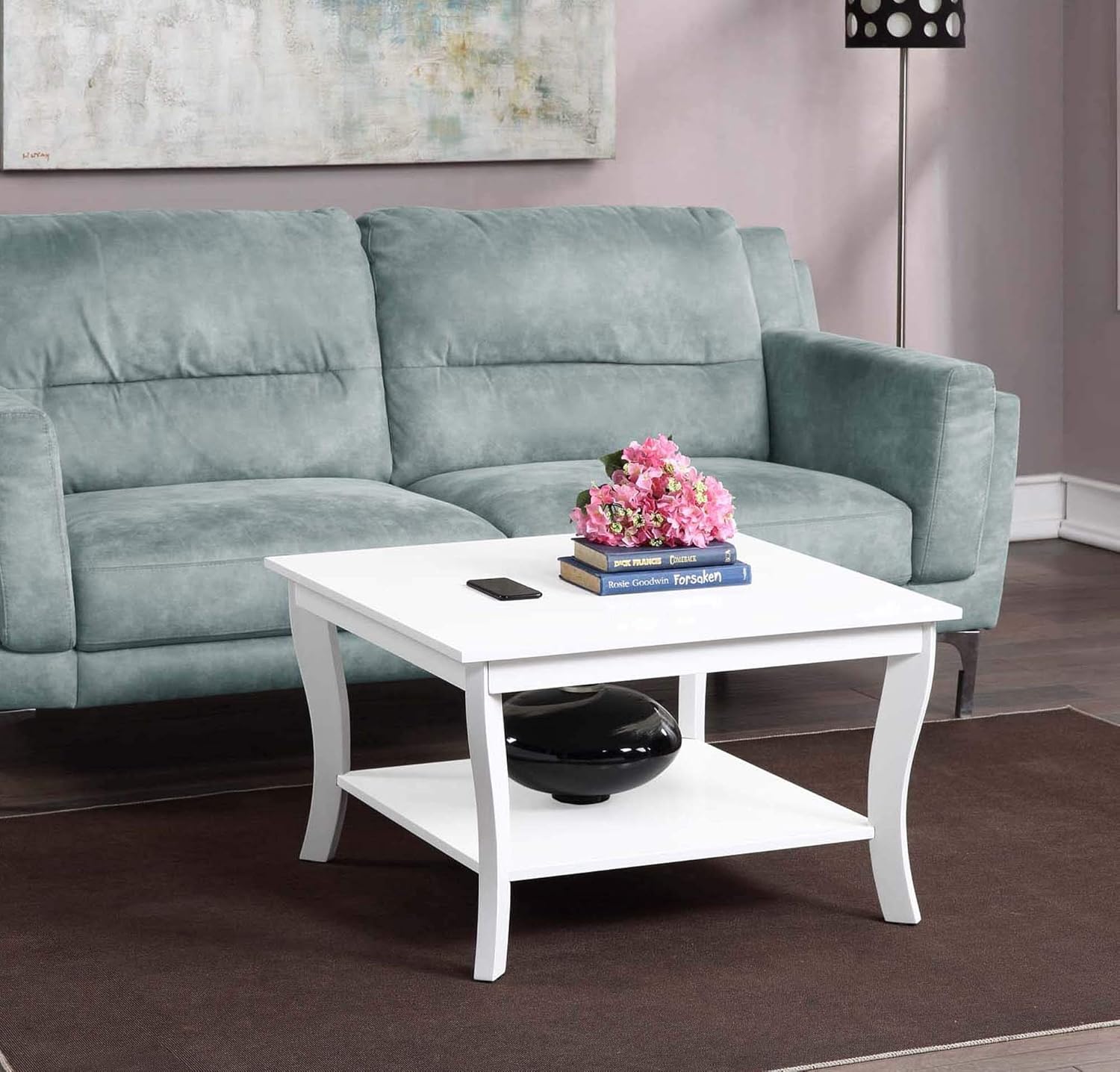 Convenience Concepts American Heritage Square Coffee Table, White