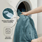 JET'S HOME Heated Blanket 50"x60" - ETL Certified Flannel Electric Blanket Throw Machine Washable Heating Blanket with 5 Heating Levels 3 Hours Auto-Off Warm Blanket Gift for Christmas (Blue)