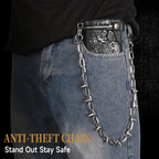 Chaîne de portefeuille Chaîne de pantalon Chaîne Hip Hop Punk Chaîne de jeans Chaîne de clés Goth Rivet lourd Accessoires pour femmes hommes