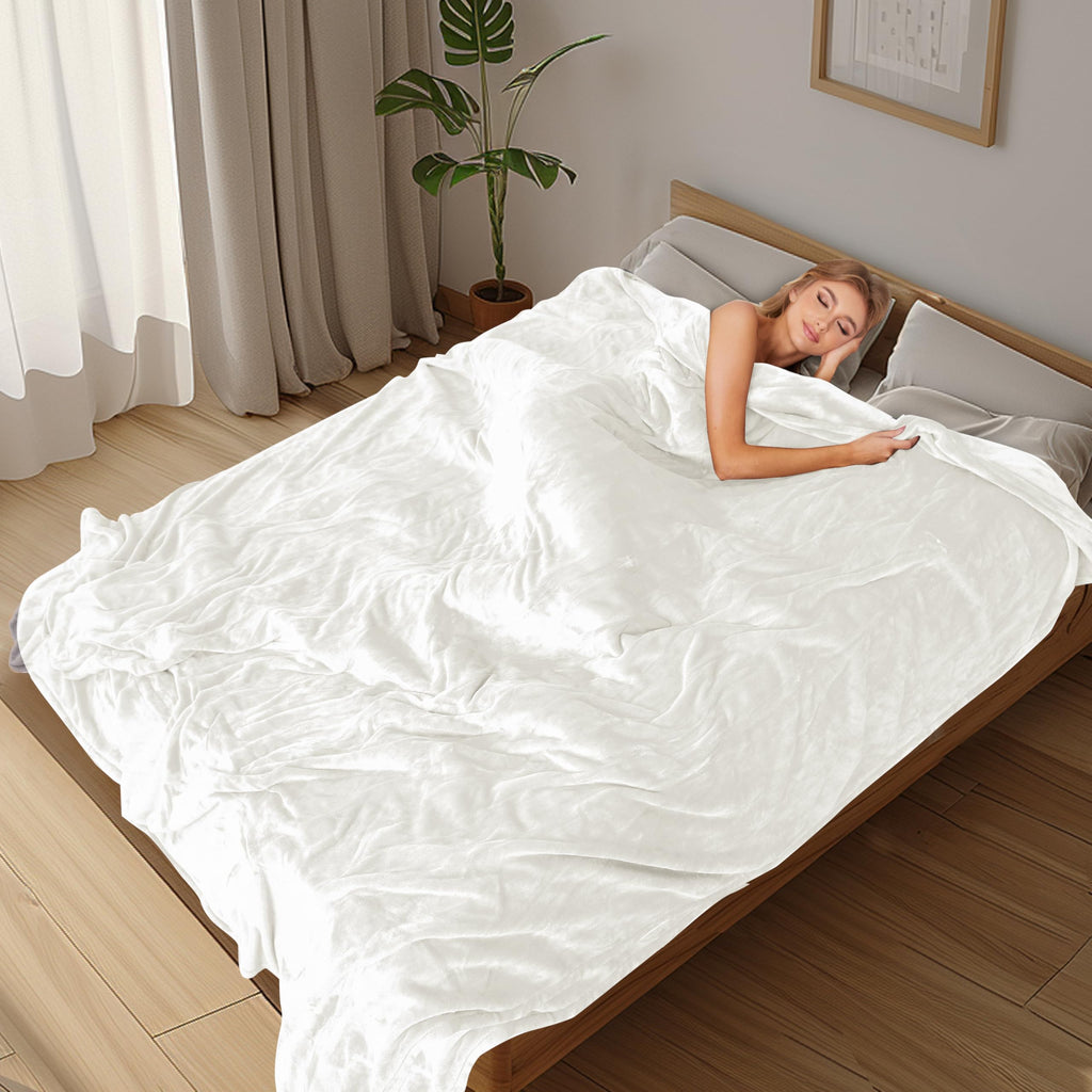 Elektrisch verwarmd deken 72" x 84" volledige maat flanellen stof met 4 verwarmingsniveaus & 10 uur automatische uitschakeling, ademend warm en wasbaar voor zacht en bed - lichtgrijs